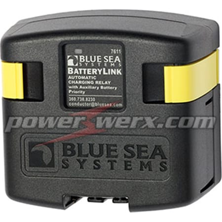 Blue Sea Systems Blue Sea 7 DC BatteryLink Automatic Charging Relay - 120 Amp with Auxiliary Battery Charging 611